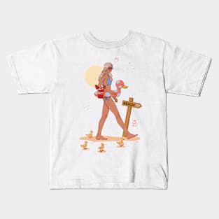 Beach girl Kids T-Shirt